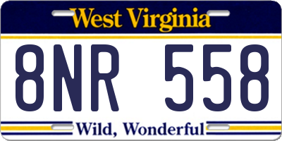 WV license plate 8NR558