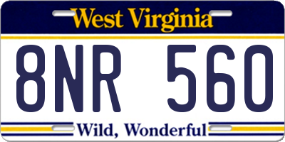 WV license plate 8NR560