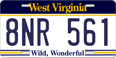 WV license plate 8NR561