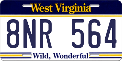 WV license plate 8NR564