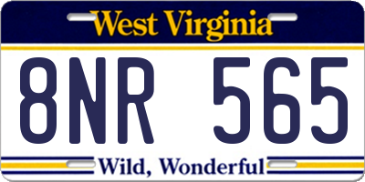 WV license plate 8NR565