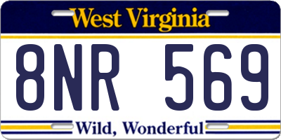 WV license plate 8NR569