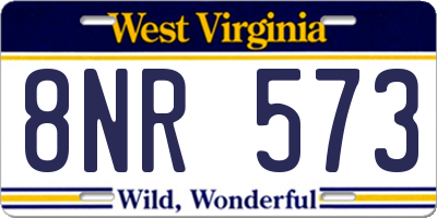 WV license plate 8NR573
