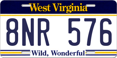WV license plate 8NR576