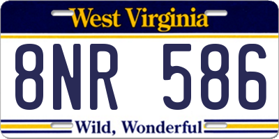 WV license plate 8NR586