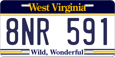 WV license plate 8NR591