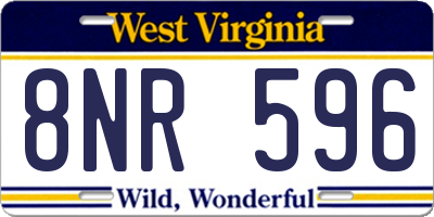 WV license plate 8NR596