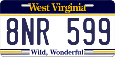 WV license plate 8NR599