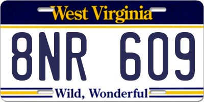 WV license plate 8NR609