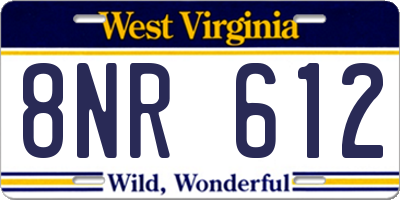 WV license plate 8NR612