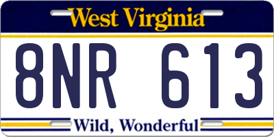 WV license plate 8NR613