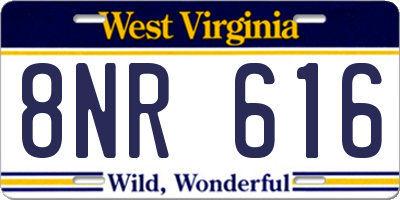 WV license plate 8NR616