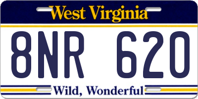 WV license plate 8NR620