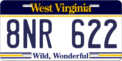 WV license plate 8NR622