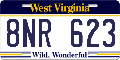 WV license plate 8NR623