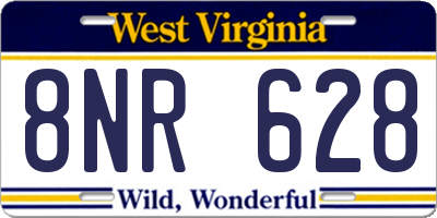 WV license plate 8NR628