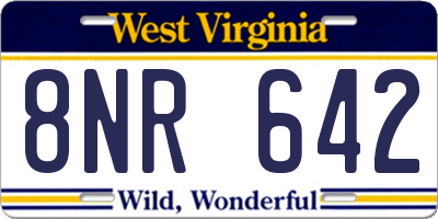 WV license plate 8NR642