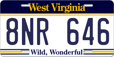 WV license plate 8NR646