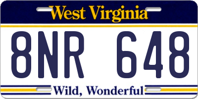 WV license plate 8NR648