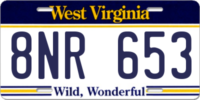 WV license plate 8NR653