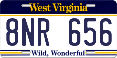 WV license plate 8NR656