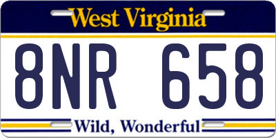 WV license plate 8NR658