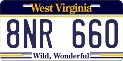 WV license plate 8NR660