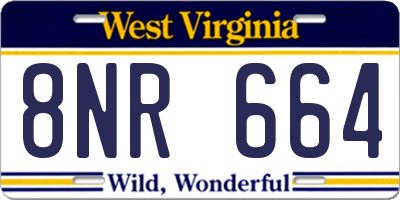 WV license plate 8NR664