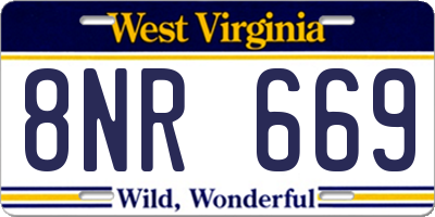 WV license plate 8NR669