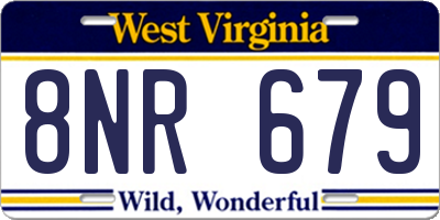 WV license plate 8NR679