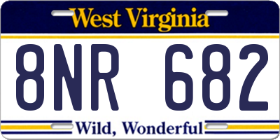 WV license plate 8NR682