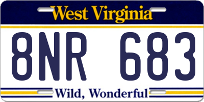 WV license plate 8NR683