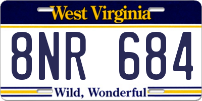 WV license plate 8NR684