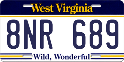 WV license plate 8NR689
