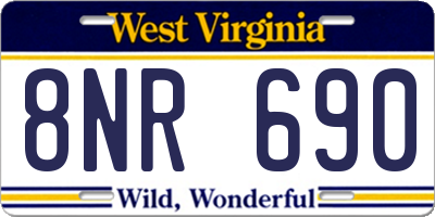 WV license plate 8NR690
