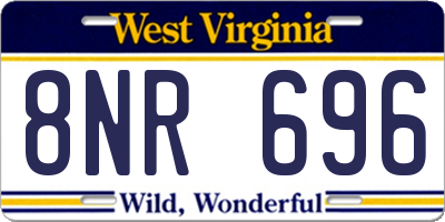 WV license plate 8NR696