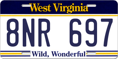 WV license plate 8NR697