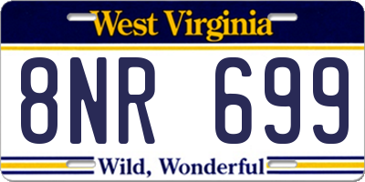 WV license plate 8NR699