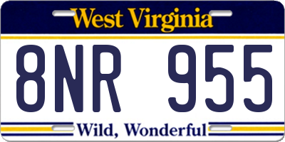 WV license plate 8NR955