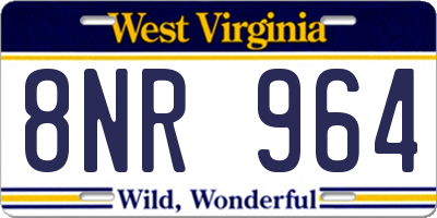 WV license plate 8NR964