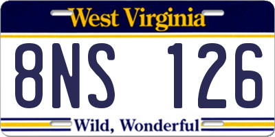 WV license plate 8NS126