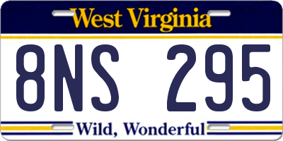 WV license plate 8NS295