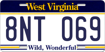 WV license plate 8NT069
