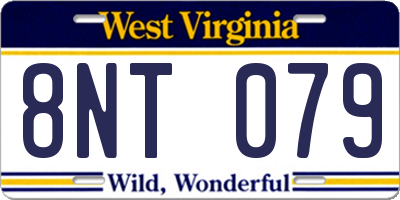 WV license plate 8NT079
