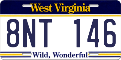 WV license plate 8NT146