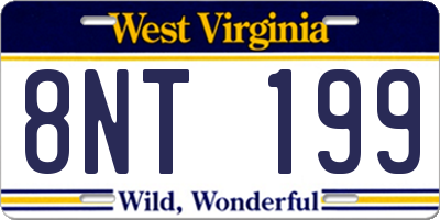 WV license plate 8NT199