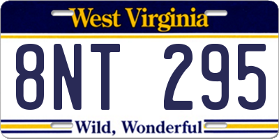 WV license plate 8NT295