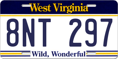 WV license plate 8NT297