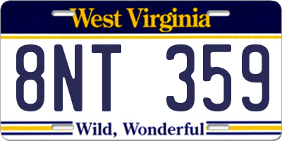 WV license plate 8NT359