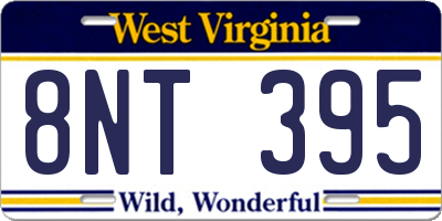 WV license plate 8NT395
